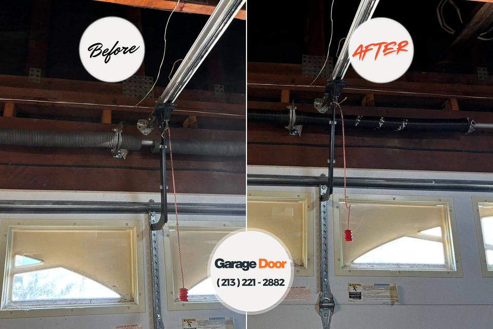Before and after: garage door repair Oklahoma City, OK